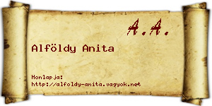 Alföldy Anita névjegykártya